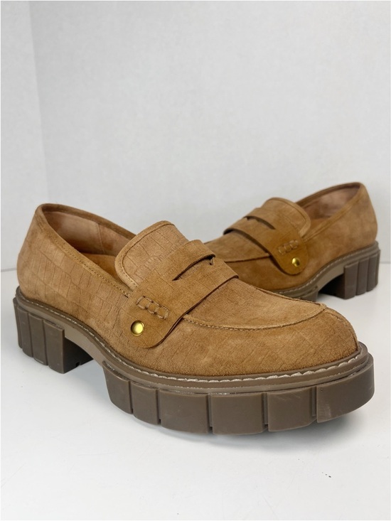 Vionic Shoes - VIONIC Women’s Size 10 Tan Brown Nubuck Elodie Platform Penny Loafer